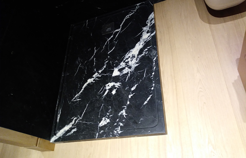 Plato de ducha mrmol Negro Marquina